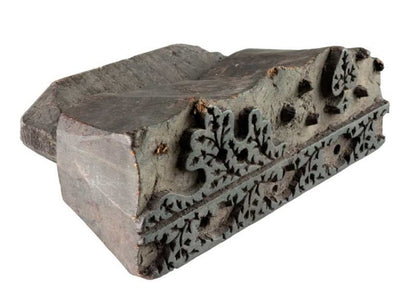Ancien Tampon Indien En Bois – Block Print Floral