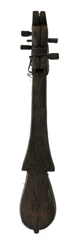 Dranyen Tungna Ancien à Tête de Cheval – Instrument de Musique Népalais 59 cm