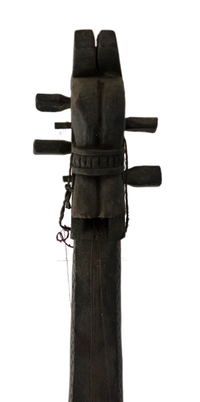 Dranyen Tungna Ancien à Tête de Cheval – Instrument de Musique Népalais 59 cm