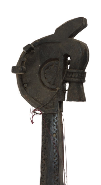 Dranyen Tungna Ancien à Tête de Cheval – Instrument de Musique Népalais 59 cm