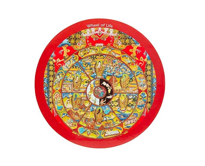 Autocollant Roue De La Vie – Wheel Of Life Bouddhisme Tibétain