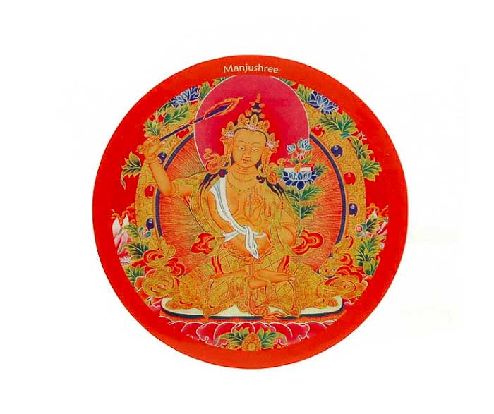 Autocollant Manjushree – Divinité De La Sagesse Du Bouddhisme Tibétain