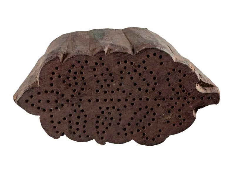 Ancien Tampon Indien En Bois Batik – Bunta Motif Floral