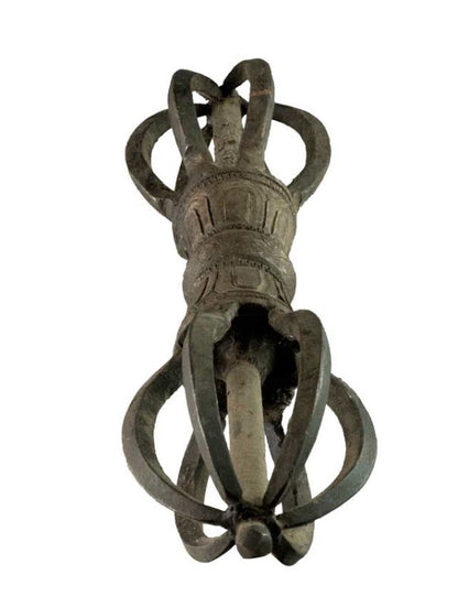 Vajra Dorje Tibétain À 7 Branches En Fer – Sceptre Rituel Bouddhiste Vajrayana – Népal