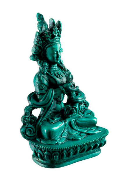 Statue de Vajrasattva (Dorje Sempa) en Résine Turquoise – Artisanat du Népal