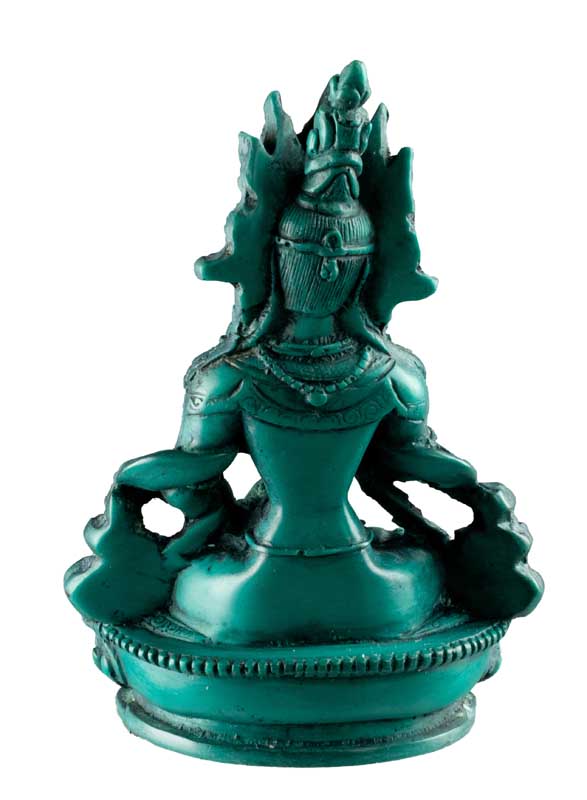 Statue de Vajrasattva (Dorje Sempa) en Résine Turquoise – Artisanat du Népal