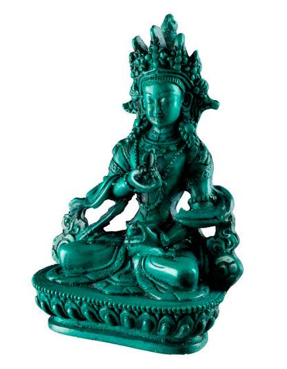 Statue de Vajrasattva (Dorje Sempa) en Résine Turquoise – Artisanat du Népal