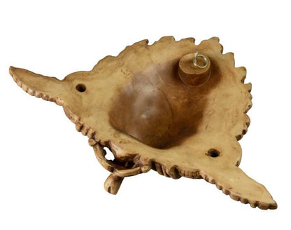 Masque Cheppu en Résine Beige 25,5 cm – Décoration Murale Népal