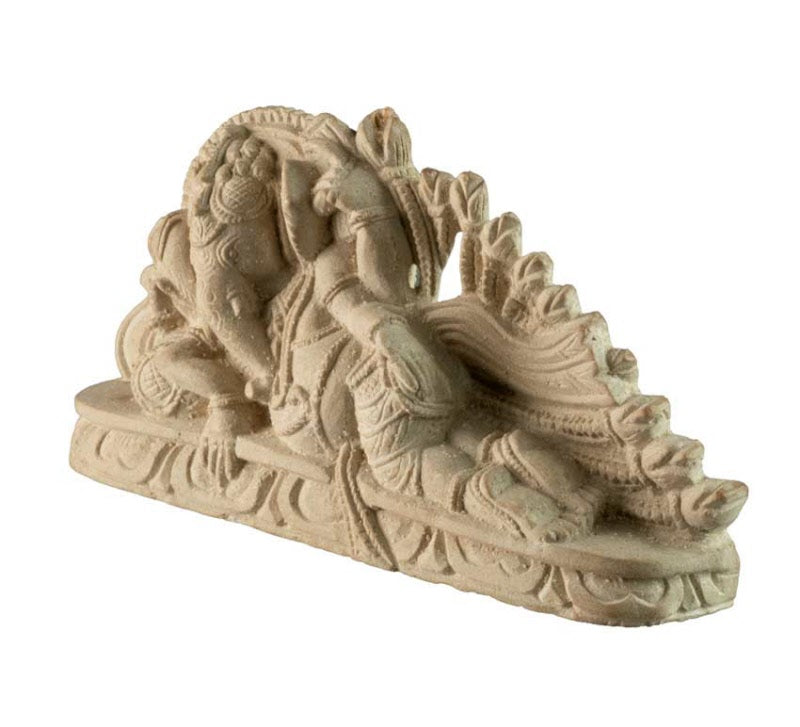 Statue Ganesh Allongé En Pierre Reconstituée – Artisanat Népalais