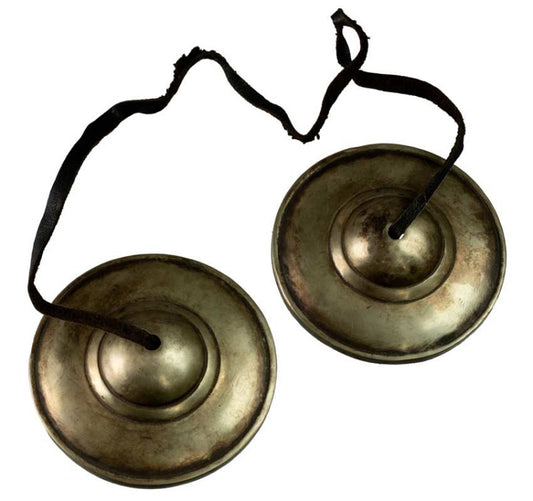 Tingsha Tibétaines Bouddhistes – Cymbales avec Étui Traditionnel Ø 7,5 cm