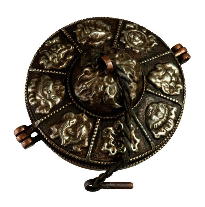 Tingsha Tibétaines Bouddhistes – Cymbales avec Étui Traditionnel Ø 7,5 cm