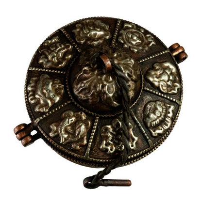 Tingsha Tibétaines Bouddhistes – Cymbales avec Étui Traditionnel Ø 7,5 cm