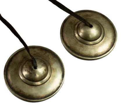 Tingsha Tibétaines Bouddhistes – Cymbales avec Étui Traditionnel Ø 7,5 cm