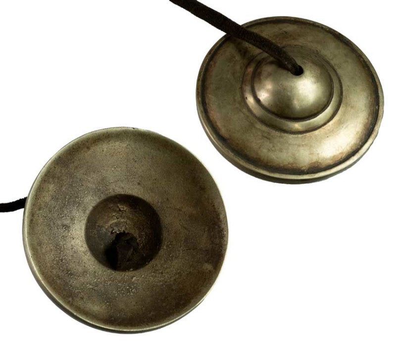 Tingsha Tibétaines Bouddhistes – Cymbales avec Étui Traditionnel Ø 7,5 cm