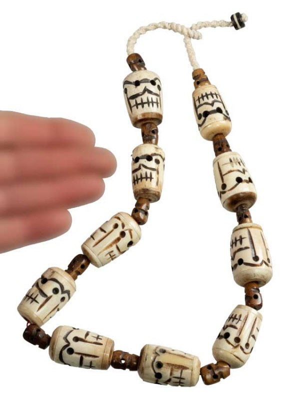 Collier Chamanique Tibétain Tête De Mort – Bijou Spirituel En Os Recyclé