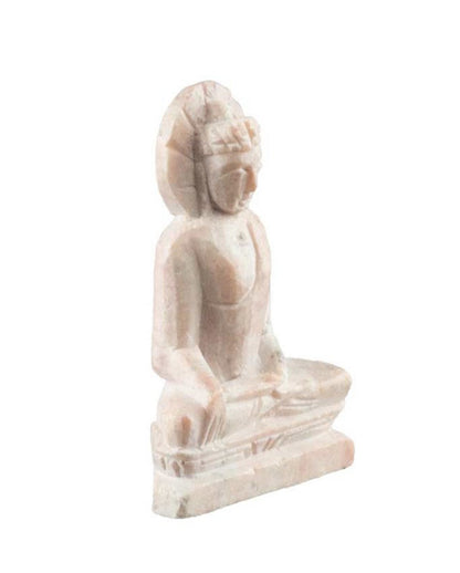 Statuette Bouddha Sakyamuni en pierre sculptée – Miniature spirituelle artisanale d’Inde