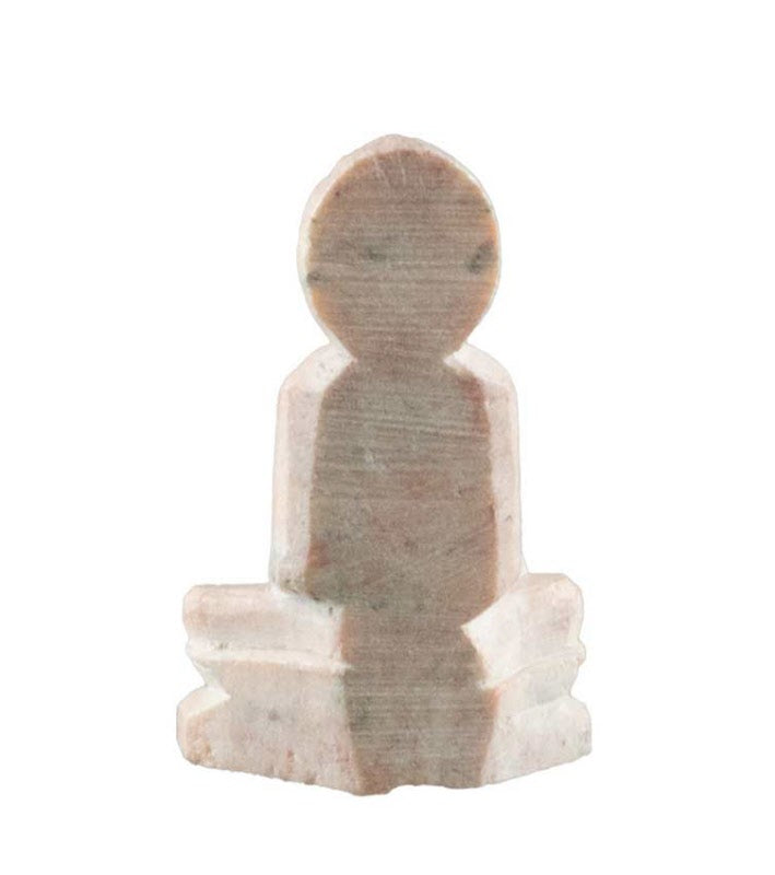 Statuette Bouddha Sakyamuni en pierre sculptée – Miniature spirituelle artisanale d’Inde