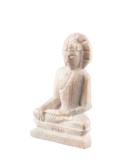 Statuette Bouddha Sakyamuni en pierre sculptée – Miniature spirituelle artisanale d’Inde