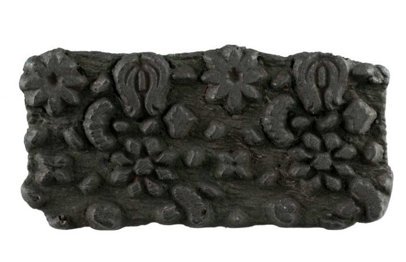 Tampon Indien En Bois Batik Ancien 16,7 cm – Block Print Floral