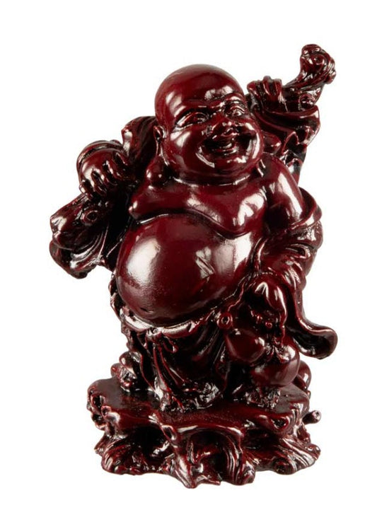 Statue Bouddha Chinois Rieur Voyageur Feng Shui 10,5 cm – Figurine en Résine