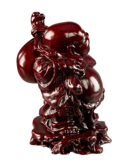Statue Bouddha Chinois Rieur Voyageur Feng Shui 10,5 cm – Figurine en Résine
