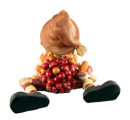 Figurine Lutin d'Automne – Elfe Esprit de la Nature en Résine