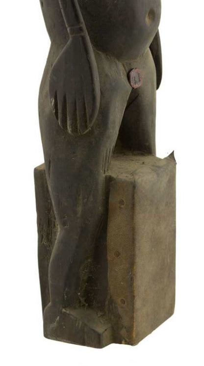 Dhodro Banam Santhal – Vièle Anthropomorphe Sarangi Ancienne 47 cm
