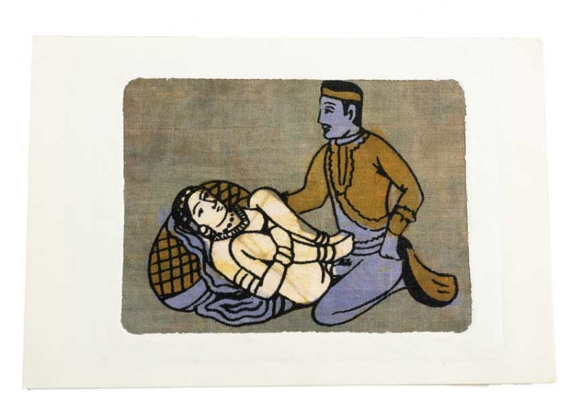Tenture Kamasutra Batik – Carte Postale Érotique d’Inde