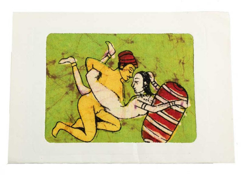 Tenture Kamasutra Batik – Carte Postale Érotique d’Inde