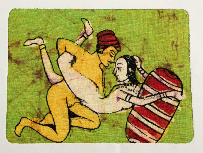 Tenture Kamasutra Batik – Carte Postale Érotique d’Inde