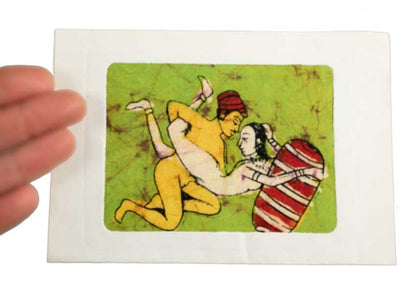 Tenture Kamasutra Batik – Carte Postale Érotique d’Inde