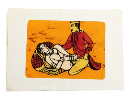 Tenture Kamasutra Batik – Carte Postale Érotique d’Inde