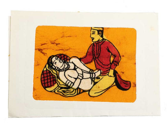 Tenture Kamasutra Batik – Carte Postale Érotique d’Inde