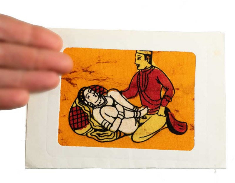 Tenture Kamasutra Batik – Carte Postale Érotique d’Inde