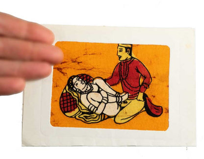Tenture Kamasutra Batik – Carte Postale Érotique d’Inde