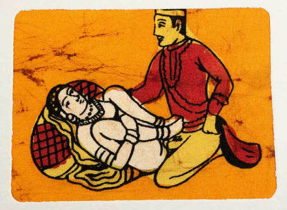 Tenture Kamasutra Batik – Carte Postale Érotique d’Inde