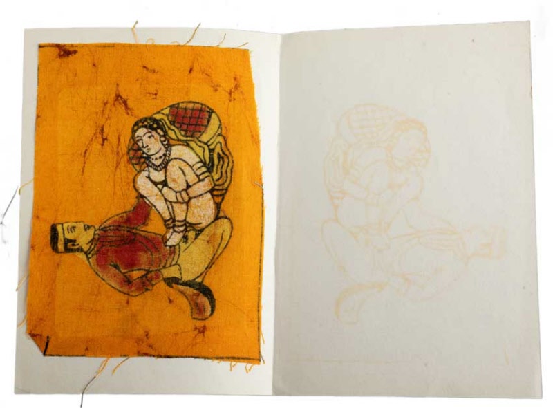 Tenture Kamasutra Batik – Carte Postale Érotique d’Inde