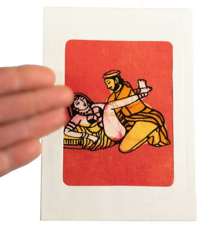 Tenture Kamasutra Batik – Carte Postale Érotique d’Inde