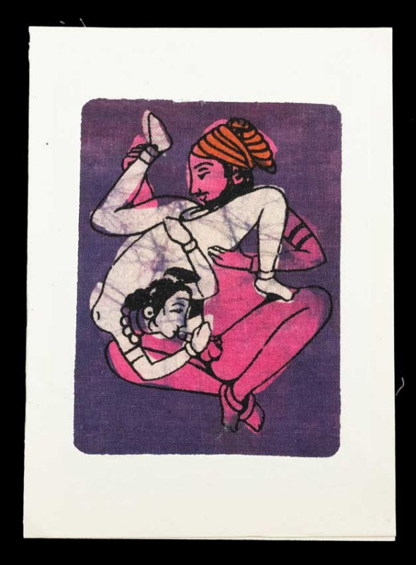 Tenture Kamasutra Batik – Carte Postale Érotique d’Inde