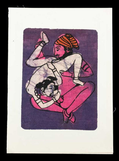 Tenture Kamasutra Batik – Carte Postale Érotique d’Inde