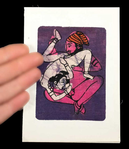 Tenture Kamasutra Batik – Carte Postale Érotique d’Inde