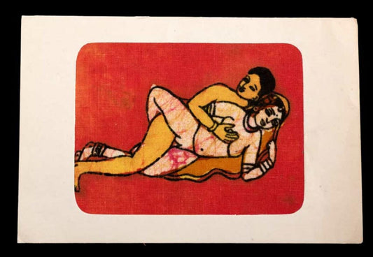 Tenture Kamasutra Batik – Carte Postale Érotique d’Inde