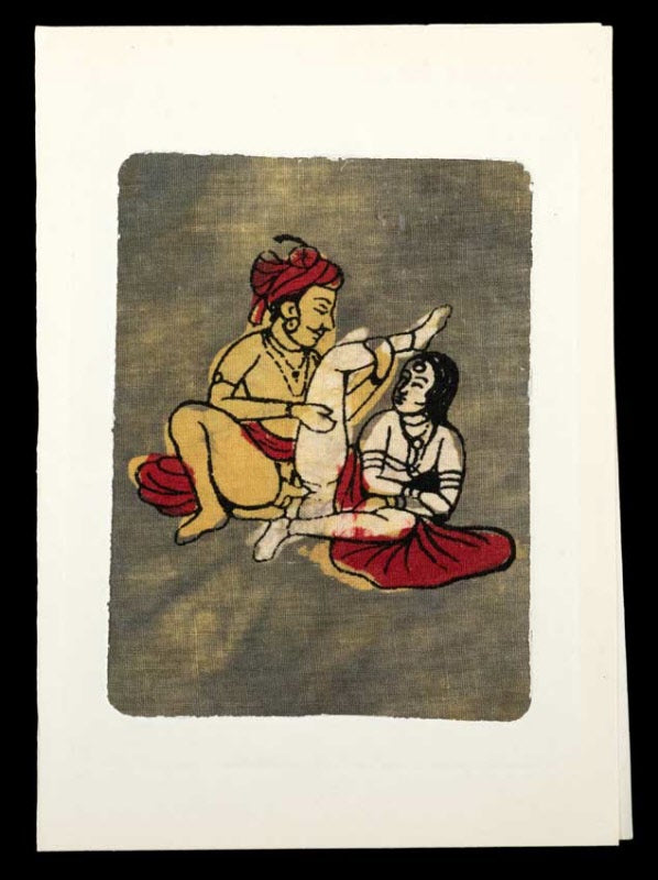 Tenture Kamasutra Batik – Carte Postale Érotique d’Inde