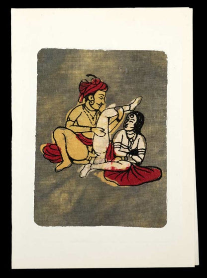 Tenture Kamasutra Batik – Carte Postale Érotique d’Inde