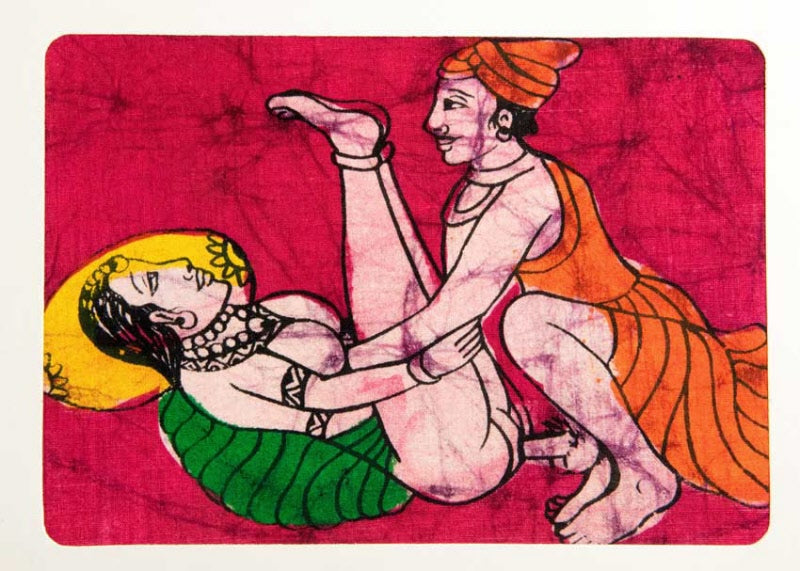 Tenture Kamasutra Batik – Miniature Érotique Indienne
