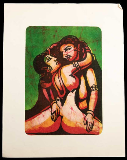 Tenture Kamasutra Batik – Miniature Érotique Indienne