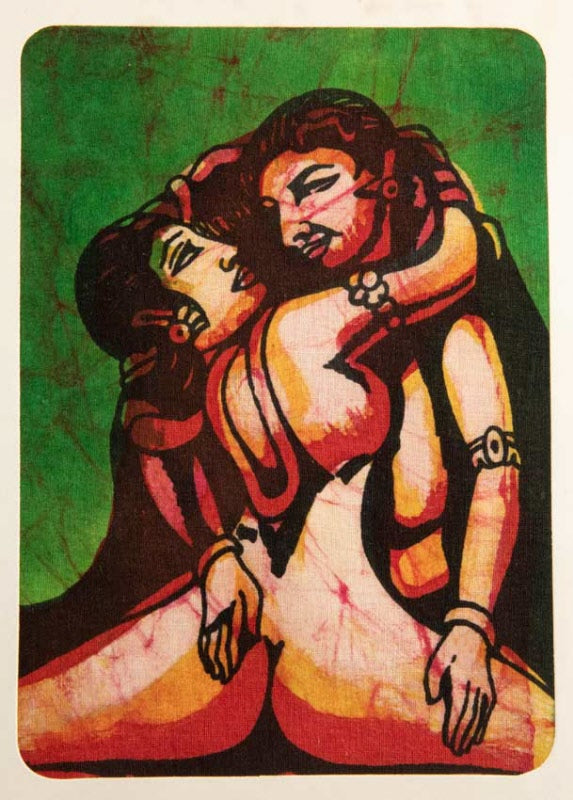 Tenture Kamasutra Batik – Miniature Érotique Indienne