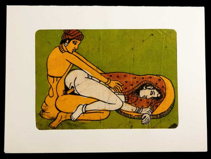 Tenture Kamasutra Batik – Miniature Érotique Indienne
