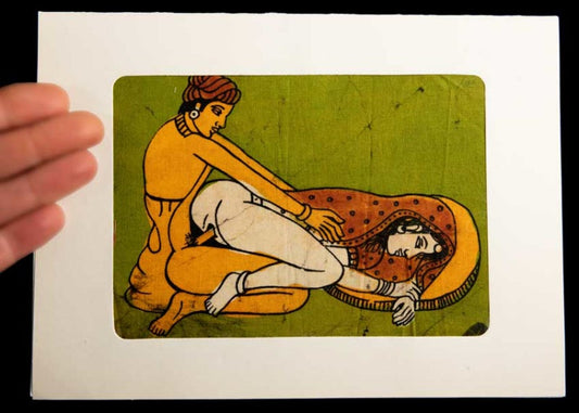 Tenture Kamasutra Batik – Miniature Érotique Indienne