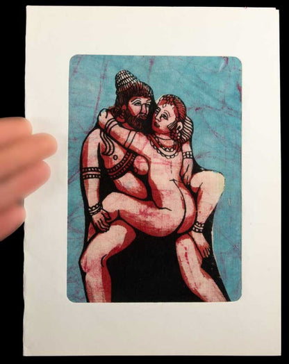 Carte Artisanale Tenture Kamasutra Batik – Erotic Art Indien